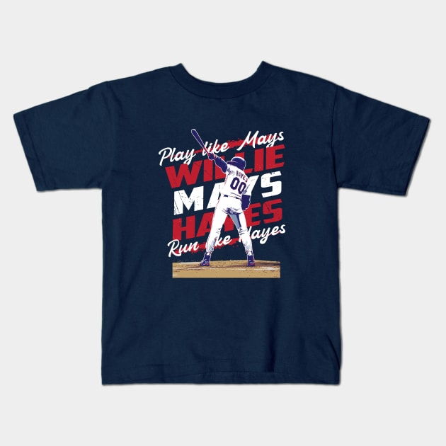 Willie Mays Hayes tee Kids T-Shirt by goderslim